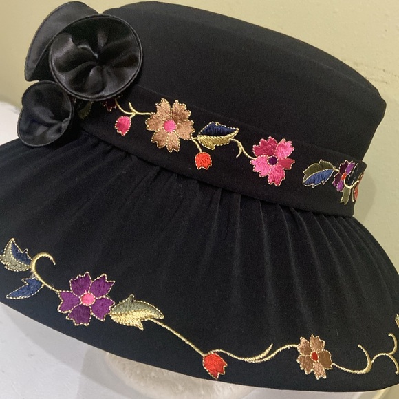 NWT Black Church/Dress Hat by Franccesca Bellini - Picture 8 of 11